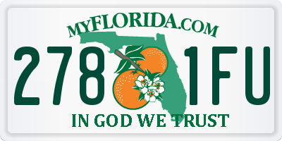 FL license plate 2781FU