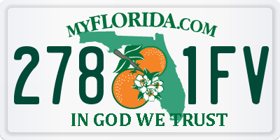 FL license plate 2781FV