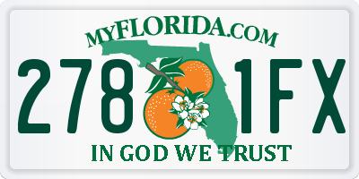 FL license plate 2781FX