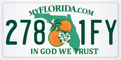 FL license plate 2781FY
