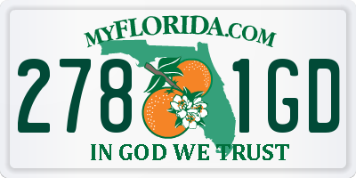 FL license plate 2781GD