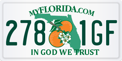 FL license plate 2781GF