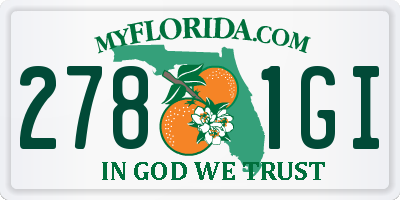 FL license plate 2781GI