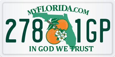 FL license plate 2781GP