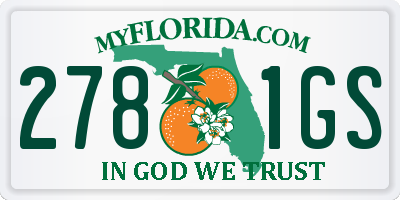 FL license plate 2781GS