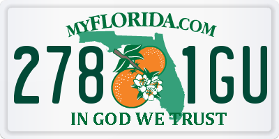 FL license plate 2781GU