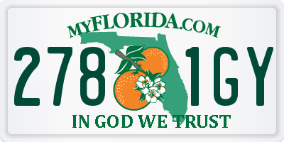 FL license plate 2781GY