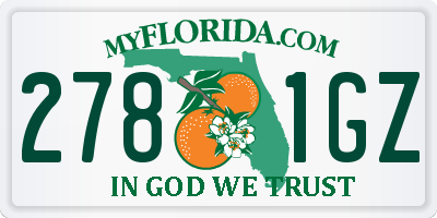 FL license plate 2781GZ