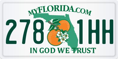 FL license plate 2781HH