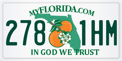 FL license plate 2781HM
