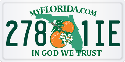 FL license plate 2781IE
