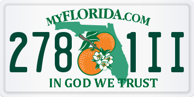 FL license plate 2781II