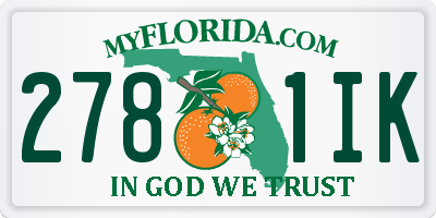 FL license plate 2781IK