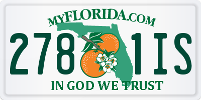 FL license plate 2781IS