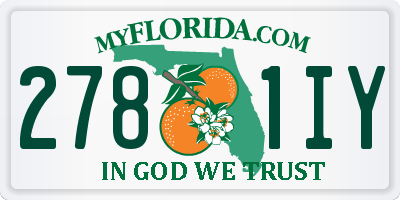 FL license plate 2781IY
