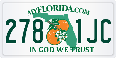 FL license plate 2781JC