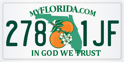 FL license plate 2781JF