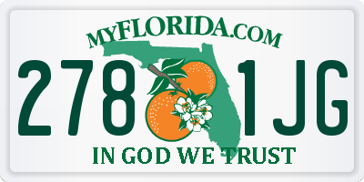 FL license plate 2781JG