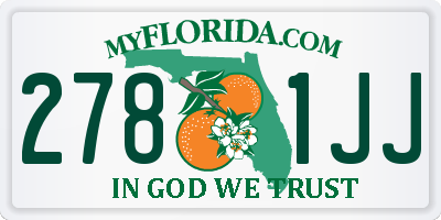 FL license plate 2781JJ