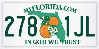 FL license plate 2781JL