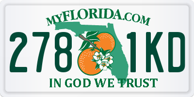 FL license plate 2781KD