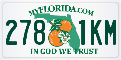 FL license plate 2781KM