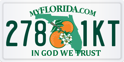 FL license plate 2781KT