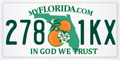 FL license plate 2781KX