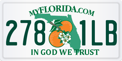 FL license plate 2781LB