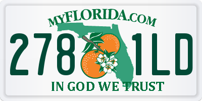 FL license plate 2781LD