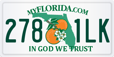 FL license plate 2781LK