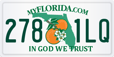 FL license plate 2781LQ