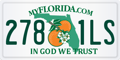 FL license plate 2781LS