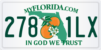 FL license plate 2781LX
