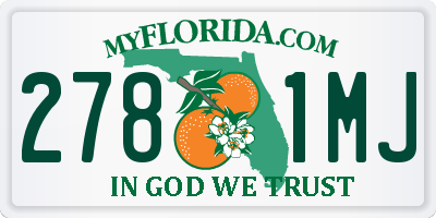 FL license plate 2781MJ