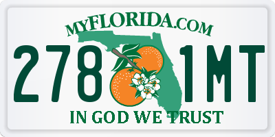 FL license plate 2781MT