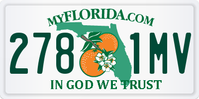 FL license plate 2781MV