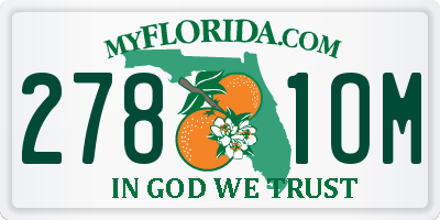 FL license plate 2781OM