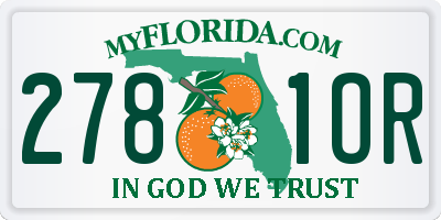 FL license plate 2781OR