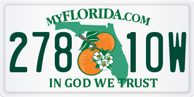 FL license plate 2781OW