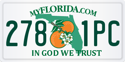 FL license plate 2781PC
