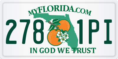 FL license plate 2781PI