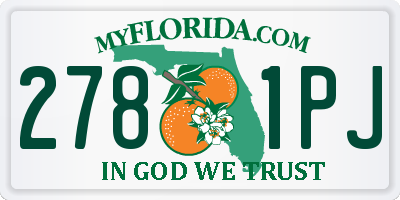 FL license plate 2781PJ