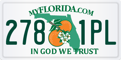 FL license plate 2781PL