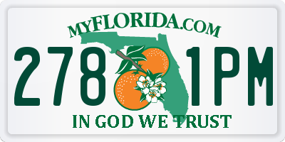 FL license plate 2781PM