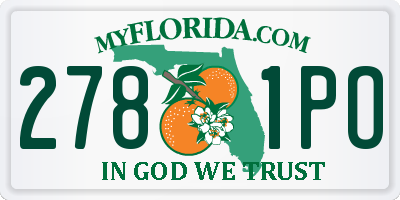 FL license plate 2781PO