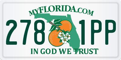 FL license plate 2781PP