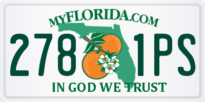 FL license plate 2781PS