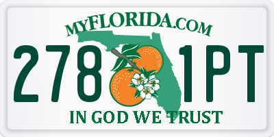 FL license plate 2781PT