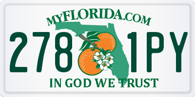 FL license plate 2781PY